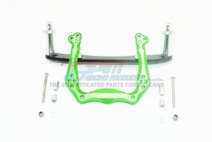 GPM RUS028 ALLOY FRONT DAMPER PLATE WITH GRAPHITE  BODY POST MOUNT AND DELRIN POST TRAXXAS RUSTLER VXL - GREEN - RUS028-G