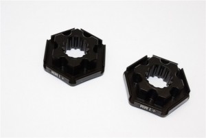 GPM TXM006/+1 ALUMINIUM WHEEL HEX CLAW (+1MM) TRAXXAS XMAXX - BLACK - TXM006/+1-BK