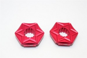 GPM TXM006/+1 ALUMINIUM WHEEL HEX CLAW (+1MM) TRAXXAS XMAXX - RED - TXM006/+1-R