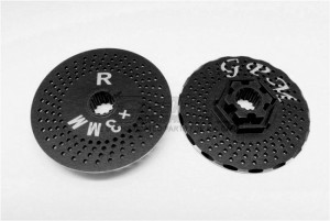 GPM TXM006R/DISK ALUMINIUM REAR WHEEL HEX CLAW +3MM WITH BRAKE DISK TRAXXAS XMAXX - BLACK - TXM006R/DISK-BK