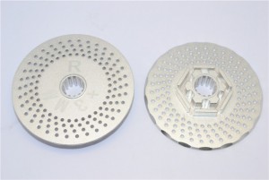 GPM TXM006R/DISK ALUMINIUM REAR WHEEL HEX CLAW +3MM WITH BRAKE DISK TRAXXAS XMAXX - TXM006R/DISK-S