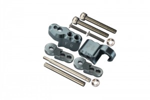 GPM TXM028 ALUMINIUM FRONT ADJUSTABLE SHOCK MOUNT TRAXXAS XMAXX 6S 8S MONSTER - GUN SILVER - TXM028-GS