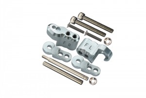 GPM TXM028 ALUMINIUM FRONT ADJUSTABLE SHOCK MOUNT TRAXXAS XMAXX 6S 8S MONSTER - SILVER - TXM028-S