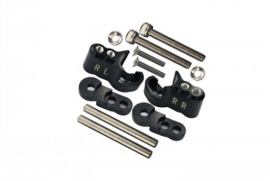 GPM TXM030  ALUMINIUM REAR ADJUSTABLE SHOCK MOUNT TRAXXAS XMAXX 6S 8S MONSTER - BLACK - TXM030-BK