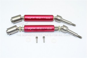 GPM SXO1277RHA STAINLESS STEEL 304+ALUMINUM REAR CVD DRIVE SHAFT TRAXXAS XO-01 - RED - SXO1277RHA-R