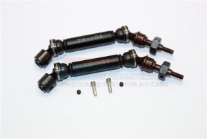 GPM TEL1273FH STEEL ALUMINIUM FRONT CVD DRIVE SHAFT WITH 12MMX6MM WHEEL HEX TRAXXAS CRANIAC - TEL1273FH-BK