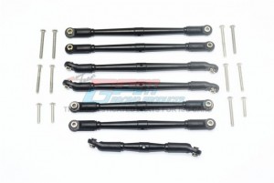 GPM TRX4160F ALUMINIUM ADJUSTABLE UPPER & LOWER SUSPENSION LINKS TRAXXAS-1/10 TRX-4 FORD BRONCO 82046-4, BLAZER 82076-4 - TRX4160F-BK-BEBK