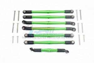 GPM TRX4160F ALUMINIUM ADJUSTABLE UPPER & LOWER SUSPENSION LINKS TRAXXAS-1/10 TRX-4 FORD BRONCO 82046-4, BLAZER 82076-4 - GREEN - TRX4160F-G-BEBK