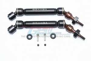 GPM SSLA1280FHST-BK HARDEN STEEL #45 FRONT CVD DRIVE SHAFT WITH 12MMX6MM WHEEL HEX TRAXXAS SLASH 4X4 LOW-CG 68086-21 - SSLA1280FHST-BK