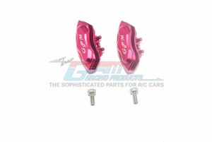GPM GT006 ALUMINUM FRONT/REAR BRAKE CALIPER 8367 FOR TRAXXAS 1/10 4WD FORD GT4-TEC 2.0 3.0 - RED - GT006-R