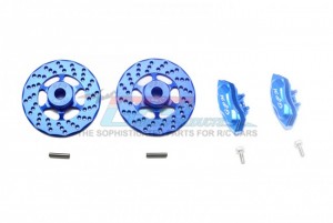 GPM GT006AB ALUMINUM FRONT/REAR BRAKE DISK+BRAKE CALIPER TRAXXAS 1/10 4WD FORD GT4 TEC 2.0 /  4-TEC 3.0 93054 - BLUE - GT006AB-B