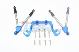 GPM SLA049LCG ALUMINUM FRONT TIE RODS WITH STABILIZER FOR C HUB 1/10 RC TRAXXAS SLASH 4X4 VXL LOW-CG 68086-21 - BLUE - SLA049LCG-B