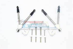 GPM SLA049LCG ALUMINUM FRONT TIE RODS WITH STABILIZER FOR C HUB 1/10 RC TRAXXAS SLASH 4X4 VXL LOW-CG 68086-21 - SILVER - SLA049LCG-S