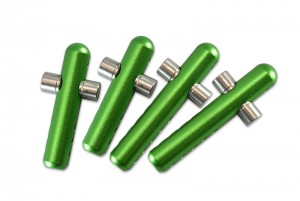 GPM MAO201FR ALUMINUM STEEL FRONT & REAR BODY POST ARRMA 1/8 OUTCAST 6S BLX STUNT TRUCK - GREEN - MAO201FR-G