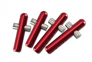 GPM MAO201FR ALUMINUM STEEL FRONT & REAR BODY POST ARRMA 1/8 OUTCAST 6S BLX STUNT TRUCK - RED - MAO201FR-R