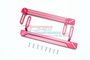 GPM TRX4014XB ALUMINUM SIDE STEPS  RETICULATED PATTERN B 1/10 RC TRAXXAS 1/10 TRX4 DEFENDER TRAIL CRAWLER - RED - TRX4014XB-R