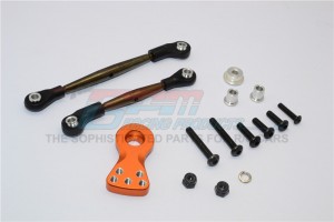 GPM LB160STM STEEL MODIFIED ANTI-THREAD STEERING TIE ROD WITH SERVO HORN TAMIYA LUNCH BOX - LB160STM-OR