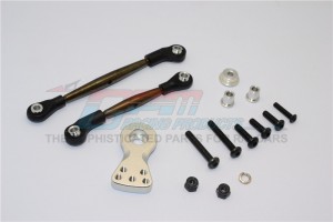 GPM LB160STM STEEL MODIFIED ANTI-THREAD STEERING TIE ROD WITH SERVO HORN TAMIYA LUNCH BOX - SILVER - LB160STM-S