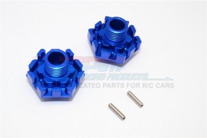 GPM XO006 ALUMINIUM WHEEL HEX CLAW 0mm TRAXXAS XO-01 SUPER CAR - Blue - XO006-B