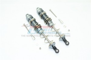 GPM MAK135RA ALUMINUM REAR DOUBLE SECTION SPRING DAMPERS 135MM ARRMA 1/8 OUTCAST 6S BLX STUNT TRUCK - GUN SILVER - MAK135RA-GS-S-BEBK