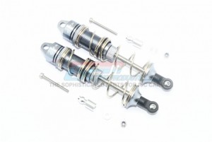 GPM MAK115FA  ALUMINUM FRONT DOUBLE SECTION SPRING DAMPERS 115MM ARRMA 1/8 OUTCAST 6S BLX STUNT TRUCK - GUN SILVER - MAK115FA-GS-S-BEBK