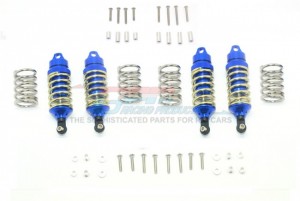 GPM RUS47580FR ALUMINUM FRONT+REAR SHOCKS (LOW CENTER OF GRAVITY VERSION)  TRAXXAS RUSTLER 4X4 VXL 67076-4, SLASH 1/10 4X4, SLASH 1/10 4X4 LCG, SLASH  ... - RUS47580FR-B-GD-BEBK