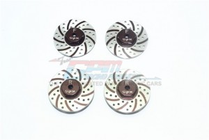 GPM MYT010AFR/DA ALUMINUM FRONT+REAR BRAKE DISK WITH SILVER LINING AXIAL 1/18 YETI JR - MYT010AFR/DA-BR