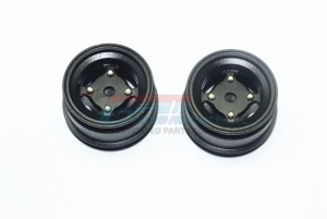 GPM FL8894W/+2MM ALUMINUM +2MM 4 LUG REAR RIM 1/8 RC X-Rider Flamingo - FL8894W/+2MM-BK