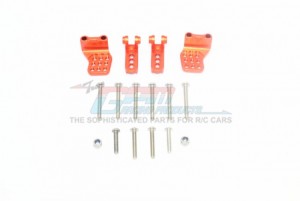 GPM  TRX4029FRBZ ALUMINUM ADJUSTABLE F+R DAMPER MOUNT (MULTIPLE POSITIONING HOLES) TRAXXAS TRX-4 BENZ G500, FORD BRONCO 82046-4, BLAZER 82076-4 - ORANGE - TRX4029FRBZ-OR