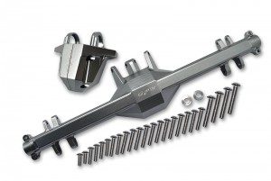 GPM UDR013 ALUMINUM REAR AXLE HOUSING WITH CARRIER 1/7 UNLIMITED DESERT RACER PRO-SCALE 4X4-85076-4 - GUN SILVER - UDR013-GS
