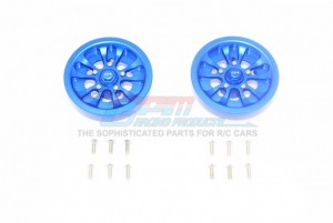 GPM SCX2U8895W ALUMINUM FRONT / REAR 5 LUG RIM 1/10 4WD ELECTRIC SCX10 II CRAWLER UMG10 AXI90075 - BLUE - SCX2U8895W-B