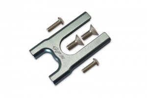 GPM MAK017A ALUMINUM CENTER DIFF MOUNT - FRONT 2019 KRATON ARA106040T1, ARA106040T2 / TYPHON ARA106046 / TALION ARA106048 / OUTCAST ARA106060 / NOTORIOUS ARA106044T1, ARA106044T2 - GUN SILVER - MAK017A-GS