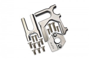 GPM ALU CENTER DIFFERENTIAL FRONT REAR MOTOR MOUNT 2019 KRATON ARA106040T1, ARA106040T2 / TYPHON ARA106046 / TALION ARA106048 / OUTCAST ARA106060 / NOTORIOUS ARA106044T1, ARA106044T2 - SILVER - MAK01718A-S