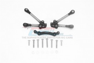 GPM GT049FT TITANIUM FRONT TIE RODS WITH STABILIZER FOR C HUB TRAXXAS 1/10 4WD FORD GT4-TEC 2.0 - GT049FT-BK