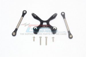 GPM GT049RT TITANIUM REAR TIE RODS WITH STABILIZER TRAXXAS 1/10 4WD FORD GT4-TEC 2.0 - BLACK - GT049RT-BK