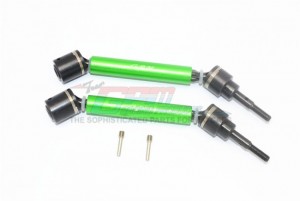 GPM TXMS123F/RSA HARDEN STEEL ALUMINUM FRONT/REAR ADJUSTABLE CVD DRIVE SHAFT TRAXXAS-1/10 MAXX MONSTER TRUCK 89076-4 - GREEN - TXMS123F/RSA-G