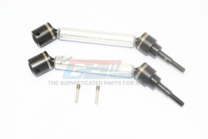 GPM TXMS123F/RSA HARDEN STEEL ALUMINUM FRONT/REAR ADJUSTABLE CVD DRIVE SHAFT TRAXXAS-1/10 MAXX MONSTER TRUCK 89076-4 - SILVER - TXMS123F/RSA-S