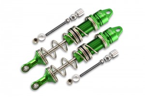 GPM MAK135RAA ALUMINUM REAR DOUBLE SECTION SPRING DAMPERS 135MM 4WD KRATON 6S BLX ARA106040T1 1/8 NOTORIOUS 6S ARA106044T2 1/8 4WD OUTCAST 6S BLX ARA106060 - GREEN - MAK135RAA-G-S
