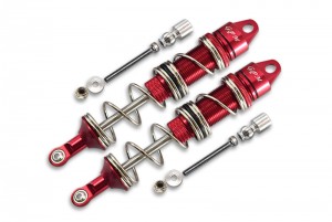 GPM MAK135RAA ALUMINUM REAR DOUBLE SECTION SPRING DAMPERS 135MM 4WD KRATON 6S BLX ARA106040T1 1/8 NOTORIOUS 6S ARA106044T2 1/8 4WD OUTCAST 6S BLX ARA106060 - RED - MAK135RAA-R-S
