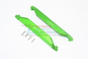 GPM TXMS014 8923 ALUMINUM CHASSIS NERF BARS 1/10 RC TRAXXAS MAXX MONSTER - GREEN - TXMS014-G