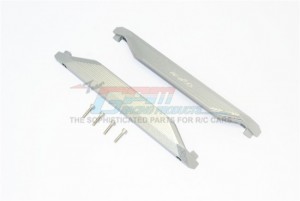GPM TXMS014 8923 ALUMINUM CHASSIS NERF BARS 1/10 RC TRAXXAS MAXX MONSTER - GUN SILVER - TXMS014-GS