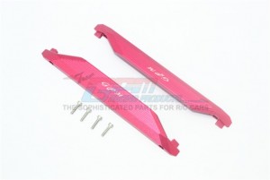 GPM TXMS014 8923 ALUMINUM CHASSIS NERF BARS 1/10 RC TRAXXAS MAXX MONSTER - RED - TXMS014-R