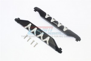 GPM TXMS014X 8923 ALUMINUM CHASSIS NERF BARS (SILVER INLAY VERSION)  TRAXXAS MAXX MONSTER - TXMS014X-BK