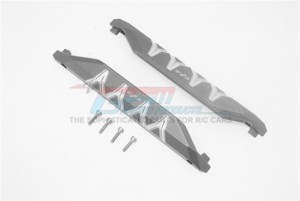 GPM TXMS014X 8923 ALUMINUM CHASSIS NERF BARS (SILVER INLAY VERSION)  TRAXXAS MAXX MONSTER - GUN SILVER - TXMS014X-GS