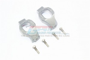 GPM TXMS019 ALUMINUM FRONT C-HUBS TRAXXAS-1/10 MAXX MONSTER 89076-4 / 1/8 6S MAXX SLASH-102076-4 - GUN SILVER - TXMS019-GS