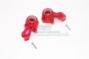 GPM TXMS021 ALUMINUM FRONT KNUCKLE ARMS TRAXXAS 1/10 MAXX MONSTER 89076-4 / 1/8 MAXX SLASH 6S 102076-4 - RED - TXMS021-R