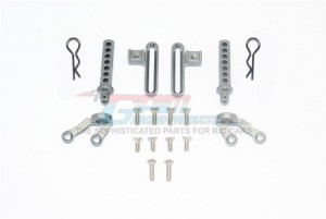 GPM SCX2U201F ALUMINUM FRONT BODY POST & STABILIZER  AXIAL 1/10 SCX10 II CRAWLER UMG10 AXI90075 - GUN SILVER - SCX2U201F-GS