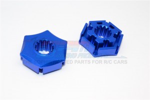 GPM TXM006/+3 ALUMINIUM WHEEL HEX CLAW (+3MM)  FOR 6S TRAXXAS XMAXX 6S - Blue - TXM006/+3-B