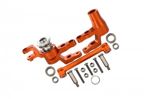 GPM TXMS048 ALUMINUM STEERING ASSEMBLY 1/10 RC TRAXXAS MAXX MONSTER - ORANGE - TXMS048-OR