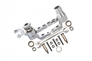 GPM TXMS048 ALUMINUM STEERING ASSEMBLY 1/10 RC TRAXXAS MAXX MONSTER - SILVER - TXMS048-S